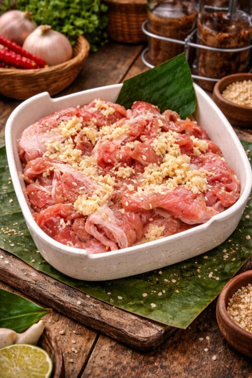 Marinated Garlic Pork Collar